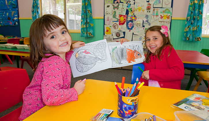 children enjoying art activity
