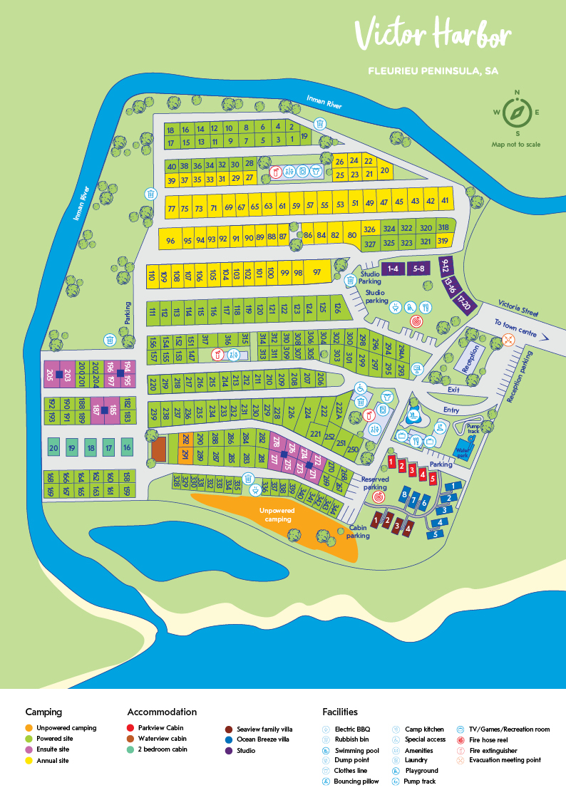 NRMA Victor Harbor Beachfront Holiday Park map