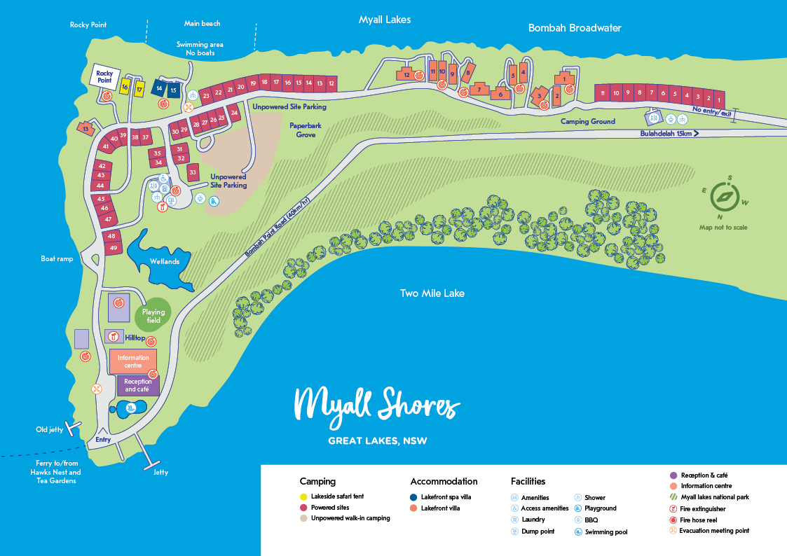 Myall Shores Holiday Park Map