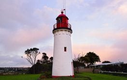 portland bay lighthouse at sunset