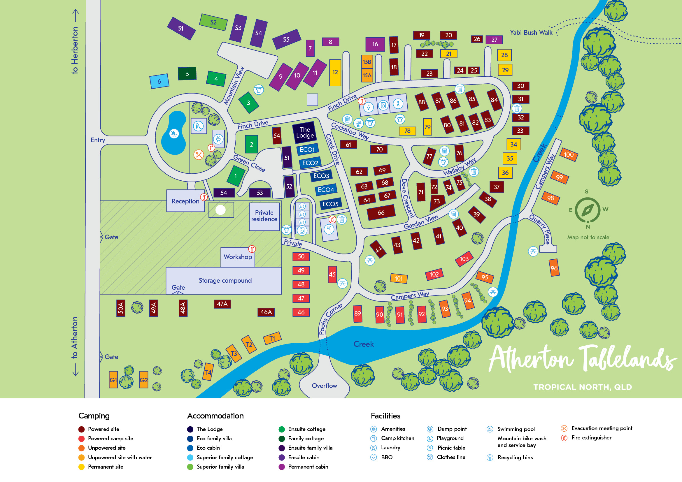 Atherton Tablelands park map