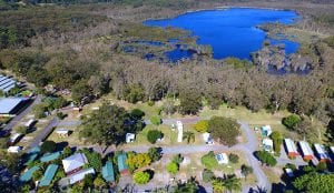 Aerial view of NRMA South West Rocks Holiday Resort