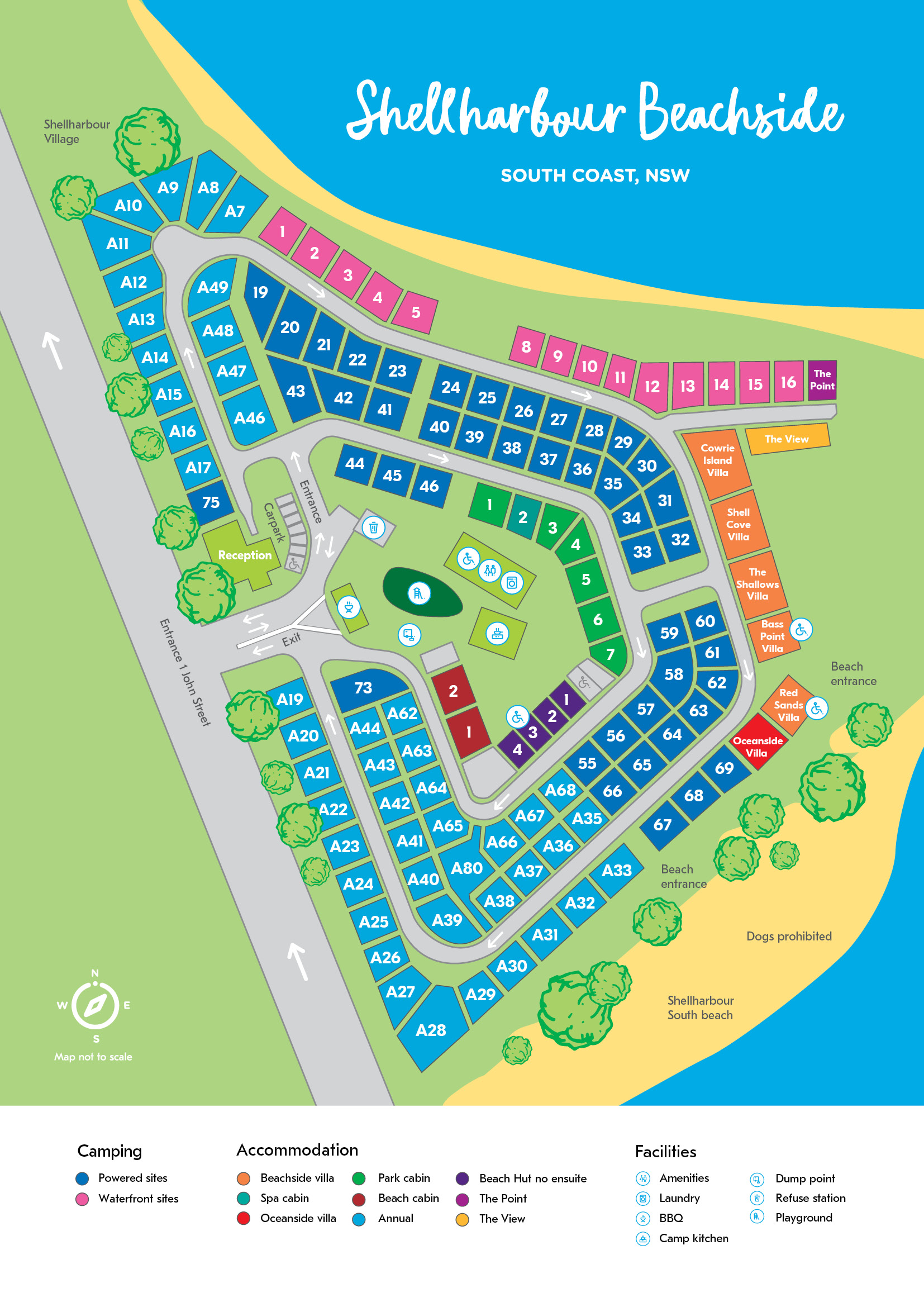 Shellharbour Beachside park map