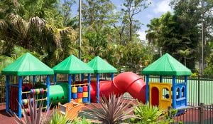 Bright coloured playground facility for kids
